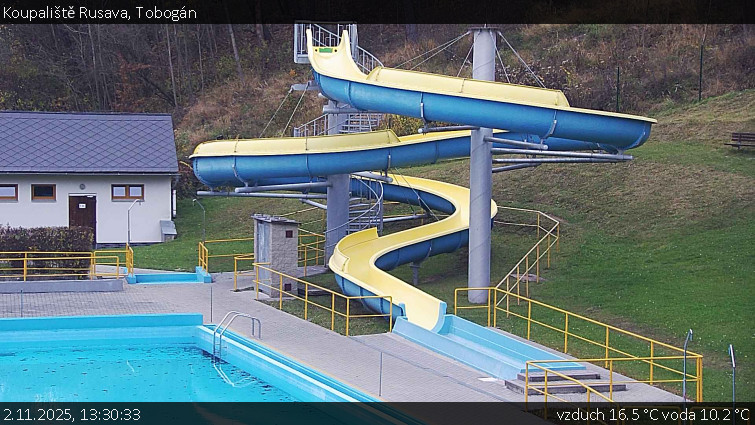 Koupaliště Rusava - Tobogán - 2.11.2025 v 13:30 Koupaliště Rusava - Tobogán - 2.11.2025 v 13:30