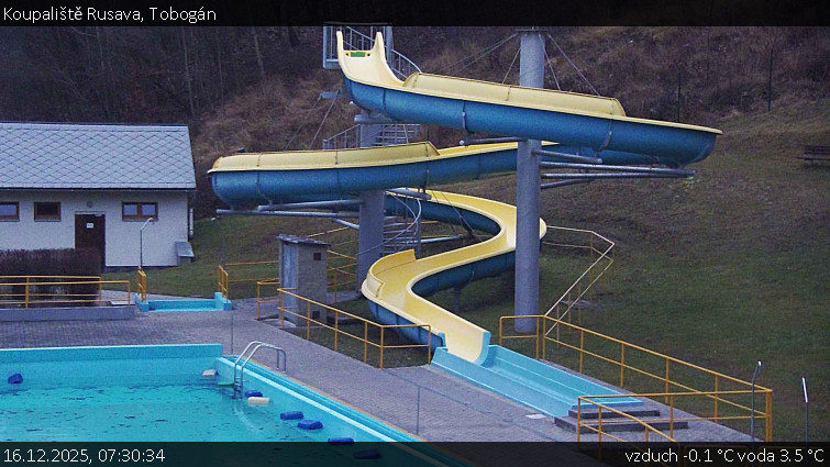 Koupaliště Rusava - Tobogán - 16.12.2025 v 07:30