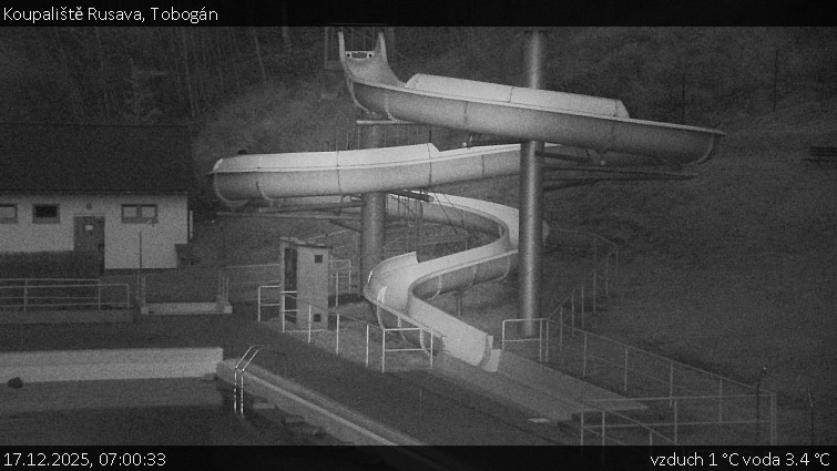Koupaliště Rusava - Tobogán - 17.12.2025 v 07:00