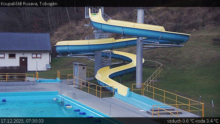 Koupaliště Rusava - Tobogán - 17.12.2025 v 07:30