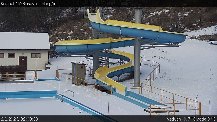 Koupaliště Rusava - Tobogán - 9.1.2026 v 09:00