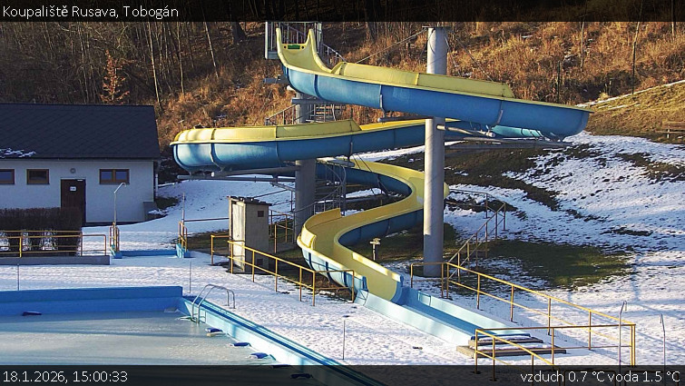 Koupaliště Rusava - Tobogán - 18.1.2026 v 15:00