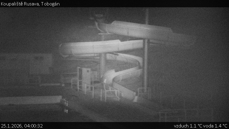 Koupaliště Rusava - Tobogán - 25.1.2026 v 04:00