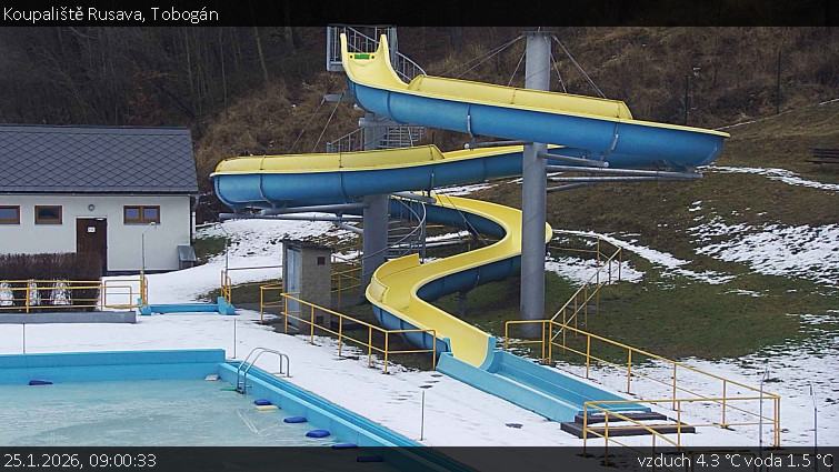 Koupaliště Rusava - Tobogán - 25.1.2026 v 09:00