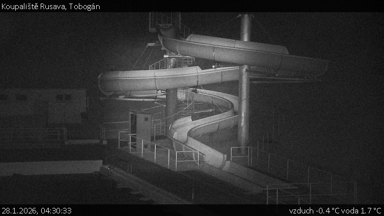 Koupaliště Rusava - Tobogán - 28.1.2026 v 04:30