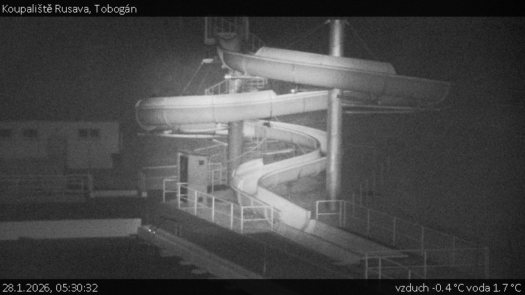 Koupaliště Rusava - Tobogán - 28.1.2026 v 05:30