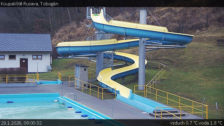 Koupaliště Rusava - Tobogán - 29.1.2026 v 08:00