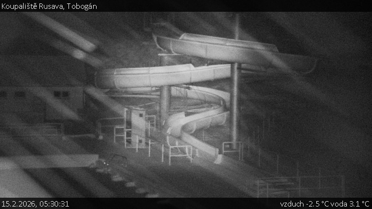Koupaliště Rusava - Tobogán - 15.2.2026 v 05:30