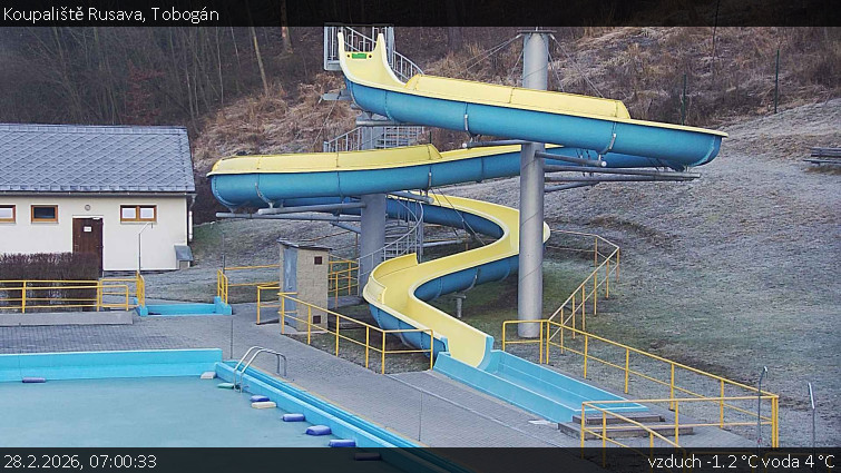 Koupaliště Rusava - Tobogán - 28.2.2026 v 07:00