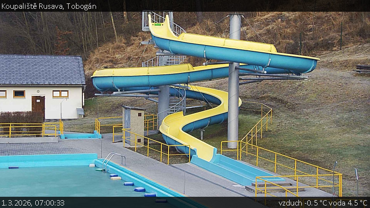Koupaliště Rusava - Tobogán - 1.3.2026 v 07:00