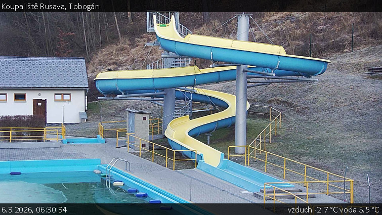 Koupaliště Rusava - Tobogán - 6.3.2026 v 06:30