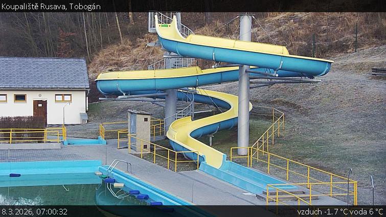Koupaliště Rusava - Tobogán - 8.3.2026 v 07:00
