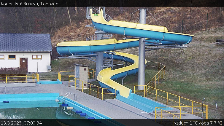 Koupaliště Rusava - Tobogán - 13.3.2026 v 07:00