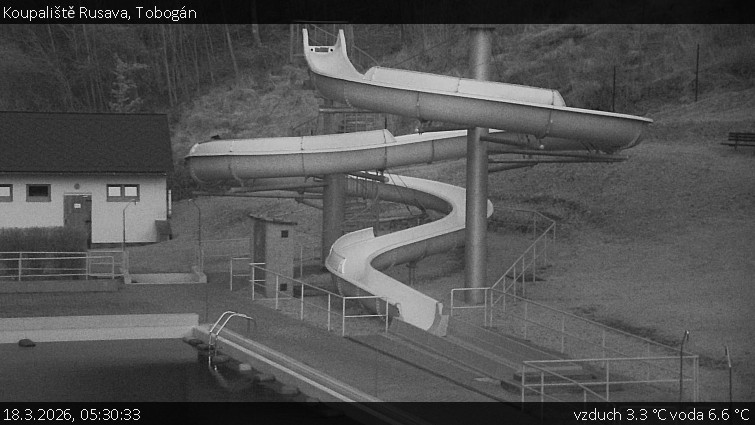 Koupaliště Rusava - Tobogán - 18.3.2026 v 05:30