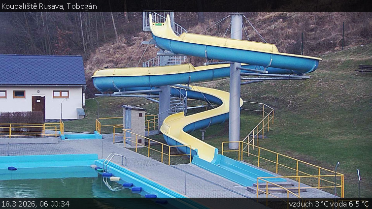 Koupaliště Rusava - Tobogán - 18.3.2026 v 06:00