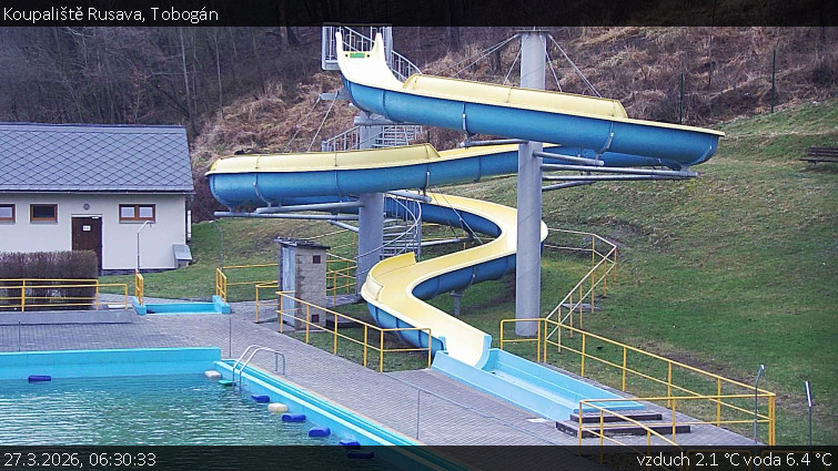 Koupaliště Rusava - Tobogán - 27.3.2026 v 06:30