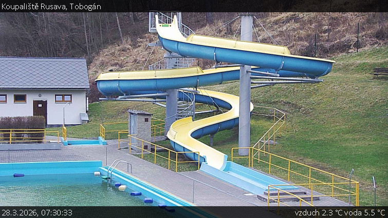 Koupaliště Rusava - Tobogán - 28.3.2026 v 07:30