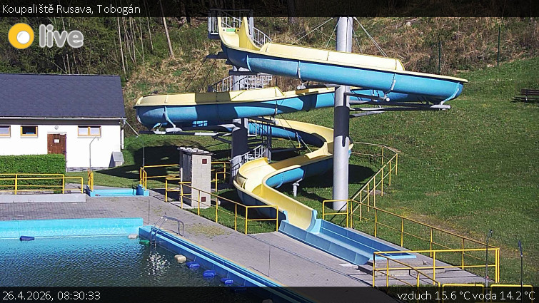Koupaliště Rusava - Tobogán - 26.4.2026 v 08:30
