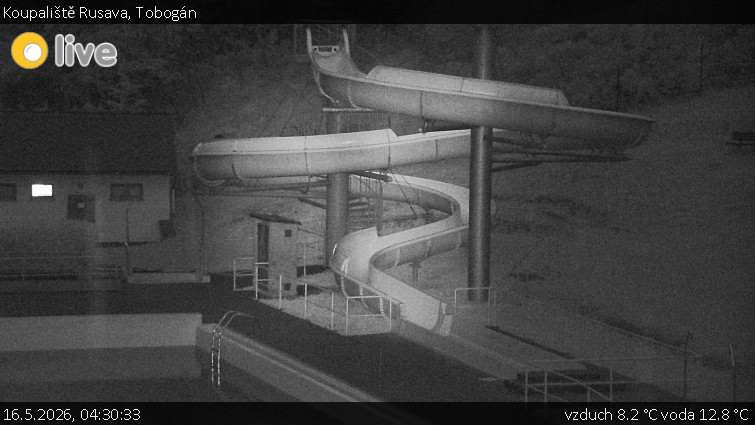 Koupaliště Rusava - Tobogán - 16.5.2026 v 04:30