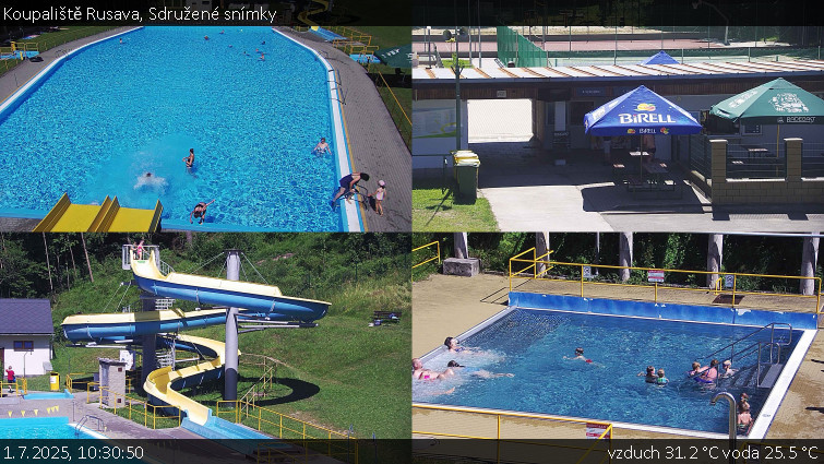 Koupaliště Rusava - Sdružené snímky - 1.7.2025 v 10:30 Koupaliště Rusava - Sdružené snímky - 1.7.2025 v 10:30