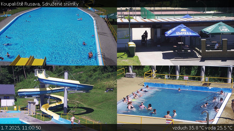 Koupaliště Rusava - Sdružené snímky - 1.7.2025 v 11:00 Koupaliště Rusava - Sdružené snímky - 1.7.2025 v 11:00