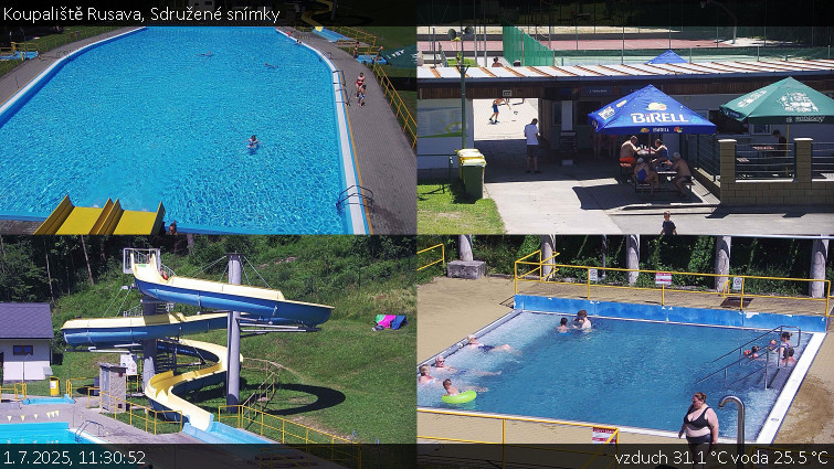 Koupaliště Rusava - Sdružené snímky - 1.7.2025 v 11:30 Koupaliště Rusava - Sdružené snímky - 1.7.2025 v 11:30