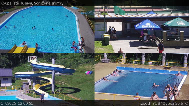 Koupaliště Rusava - Sdružené snímky - 1.7.2025 v 12:00 Koupaliště Rusava - Sdružené snímky - 1.7.2025 v 12:00