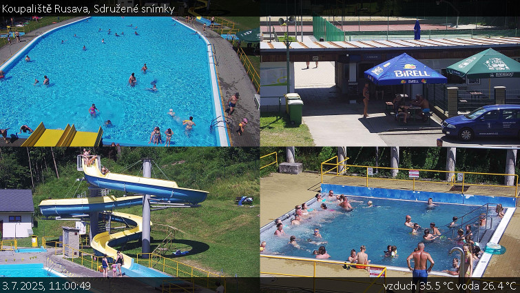 Koupaliště Rusava - Sdružené snímky - 3.7.2025 v 11:00