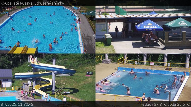 Koupaliště Rusava - Sdružené snímky - 3.7.2025 v 11:30