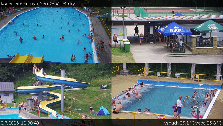 Koupaliště Rusava - Sdružené snímky - 3.7.2025 v 12:30