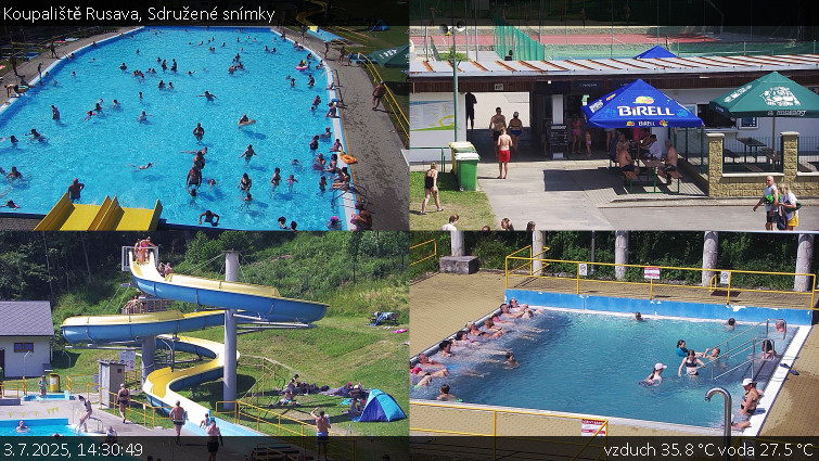 Koupaliště Rusava - Sdružené snímky - 3.7.2025 v 14:30