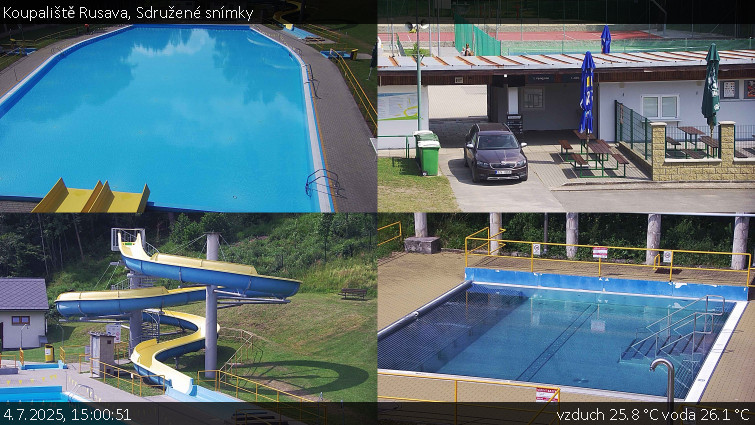 Koupaliště Rusava - Sdružené snímky - 4.7.2025 v 15:00 Koupaliště Rusava - Sdružené snímky - 4.7.2025 v 15:00