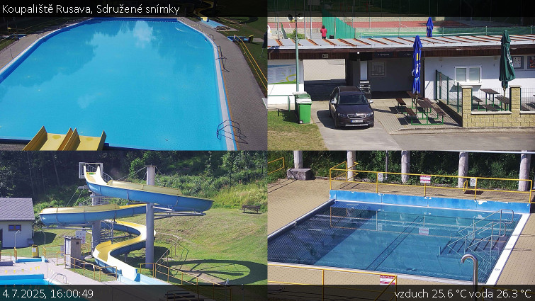 Koupaliště Rusava - Sdružené snímky - 4.7.2025 v 16:00 Koupaliště Rusava - Sdružené snímky - 4.7.2025 v 16:00