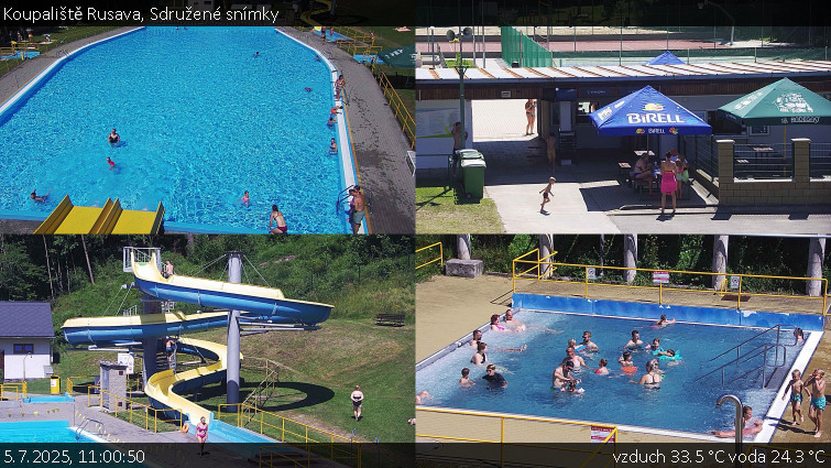 Koupaliště Rusava - Sdružené snímky - 5.7.2025 v 11:00 Koupaliště Rusava - Sdružené snímky - 5.7.2025 v 11:00