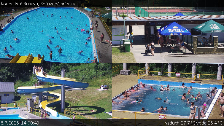 Koupaliště Rusava - Sdružené snímky - 5.7.2025 v 14:00 Koupaliště Rusava - Sdružené snímky - 5.7.2025 v 14:00
