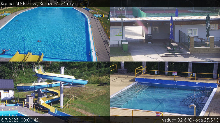 Koupaliště Rusava - Sdružené snímky - 6.7.2025 v 08:00 Koupaliště Rusava - Sdružené snímky - 6.7.2025 v 08:00