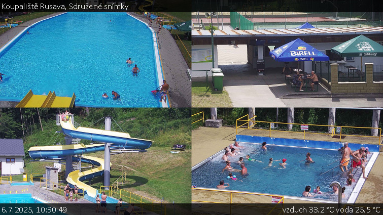 Koupaliště Rusava - Sdružené snímky - 6.7.2025 v 10:30 Koupaliště Rusava - Sdružené snímky - 6.7.2025 v 10:30