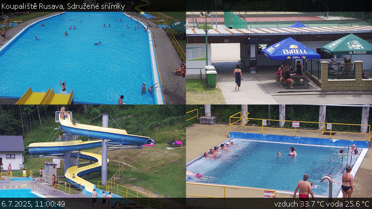 Koupaliště Rusava - Sdružené snímky - 6.7.2025 v 11:00 Koupaliště Rusava - Sdružené snímky - 6.7.2025 v 11:00