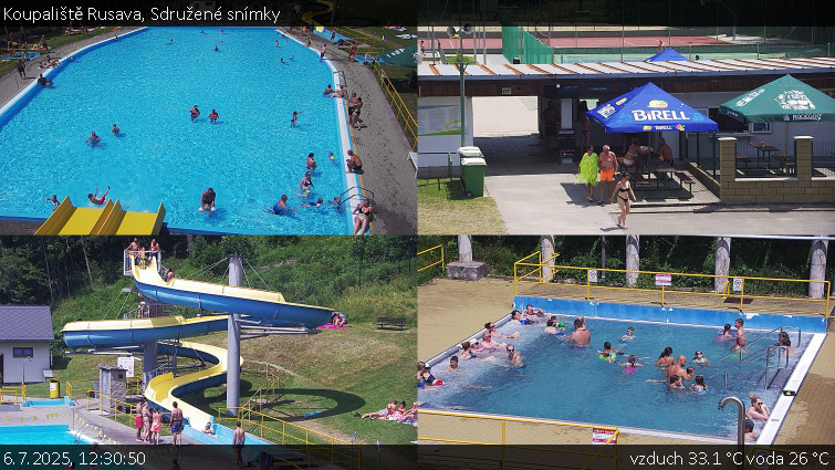 Koupaliště Rusava - Sdružené snímky - 6.7.2025 v 12:30 Koupaliště Rusava - Sdružené snímky - 6.7.2025 v 12:30