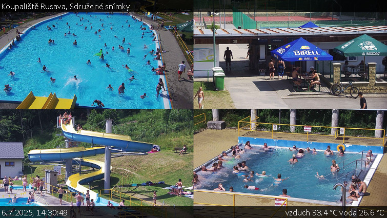 Koupaliště Rusava - Sdružené snímky - 6.7.2025 v 14:30 Koupaliště Rusava - Sdružené snímky - 6.7.2025 v 14:30
