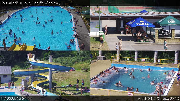 Koupaliště Rusava - Sdružené snímky - 6.7.2025 v 15:30 Koupaliště Rusava - Sdružené snímky - 6.7.2025 v 15:30