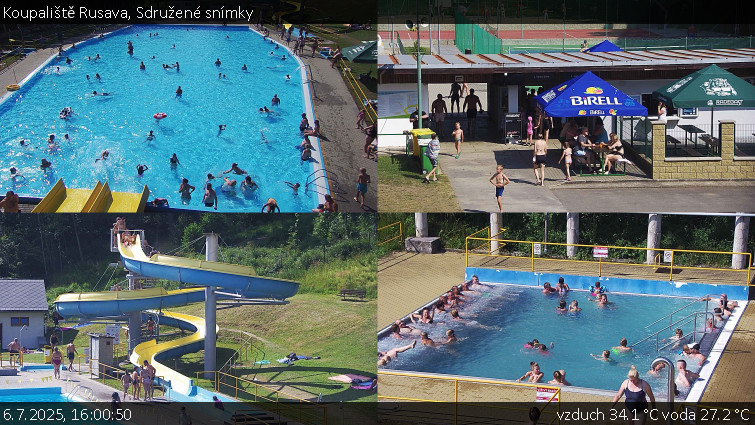 Koupaliště Rusava - Sdružené snímky - 6.7.2025 v 16:00 Koupaliště Rusava - Sdružené snímky - 6.7.2025 v 16:00