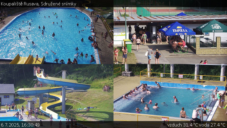 Koupaliště Rusava - Sdružené snímky - 6.7.2025 v 16:30 Koupaliště Rusava - Sdružené snímky - 6.7.2025 v 16:30