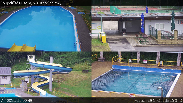 Koupaliště Rusava - Sdružené snímky - 7.7.2025 v 12:00 Koupaliště Rusava - Sdružené snímky - 7.7.2025 v 12:00