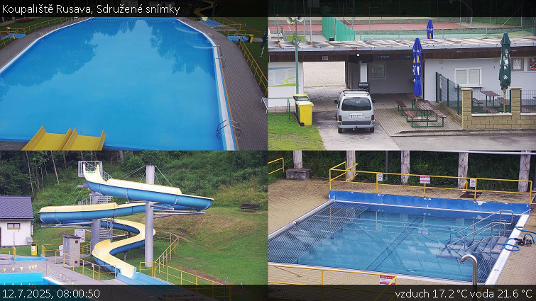 Koupaliště Rusava - Sdružené snímky - 12.7.2025 v 08:00 Koupaliště Rusava - Sdružené snímky - 12.7.2025 v 08:00