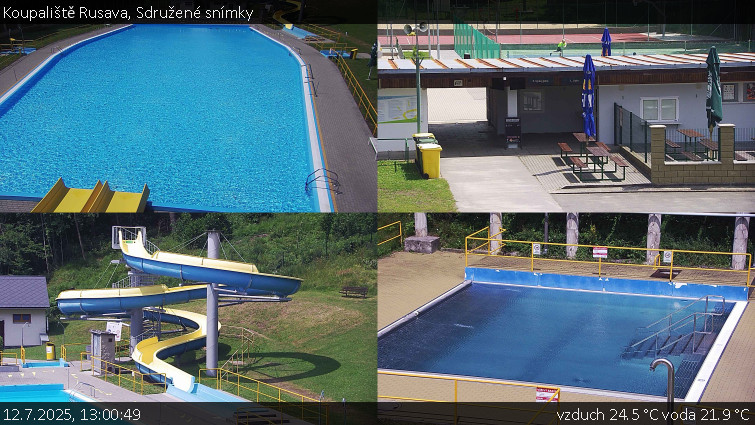 Koupaliště Rusava - Sdružené snímky - 12.7.2025 v 13:00 Koupaliště Rusava - Sdružené snímky - 12.7.2025 v 13:00