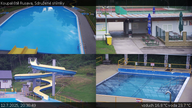 Koupaliště Rusava - Sdružené snímky - 12.7.2025 v 20:30 Koupaliště Rusava - Sdružené snímky - 12.7.2025 v 20:30