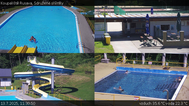 Koupaliště Rusava - Sdružené snímky - 13.7.2025 v 11:30 Koupaliště Rusava - Sdružené snímky - 13.7.2025 v 11:30