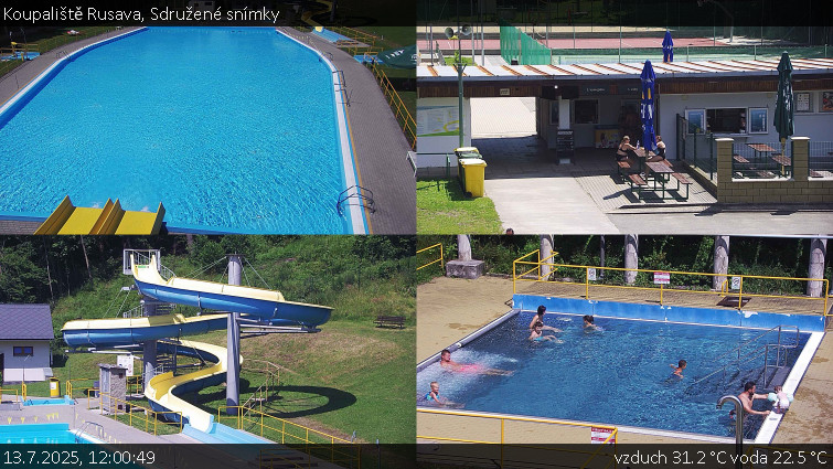 Koupaliště Rusava - Sdružené snímky - 13.7.2025 v 12:00 Koupaliště Rusava - Sdružené snímky - 13.7.2025 v 12:00