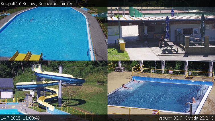 Koupaliště Rusava - Sdružené snímky - 14.7.2025 v 11:00 Koupaliště Rusava - Sdružené snímky - 14.7.2025 v 11:00